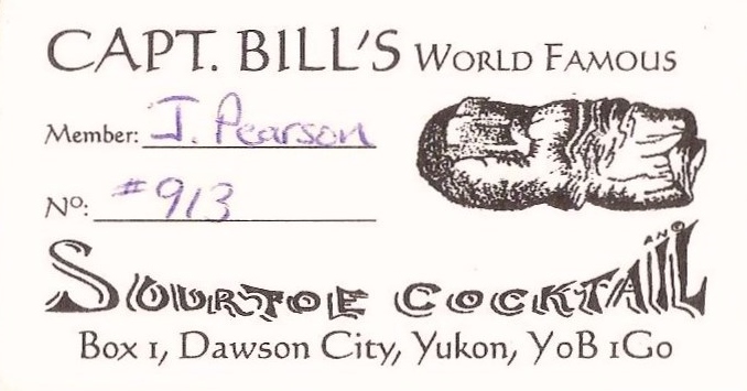 1990 Memorabilia - Capt Bill's card